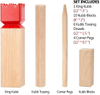 Solid wooden kubb game Viking Chess with Red Head for Outdoor Game
