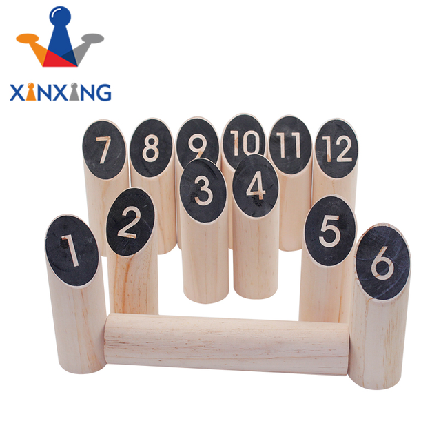 Kubb Viking Wooden Skittles Throwing Game Fun Outdoor Lawn Game for All Ages