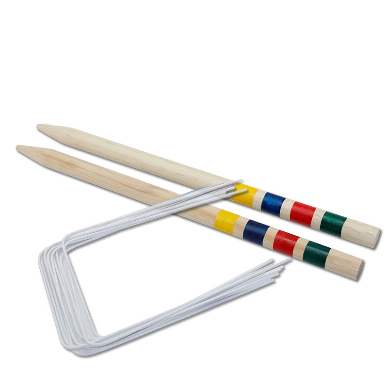 Backyard Games Wooden Croquet Set 6 Player Wood Croquet Game Set for Outdoor Sport