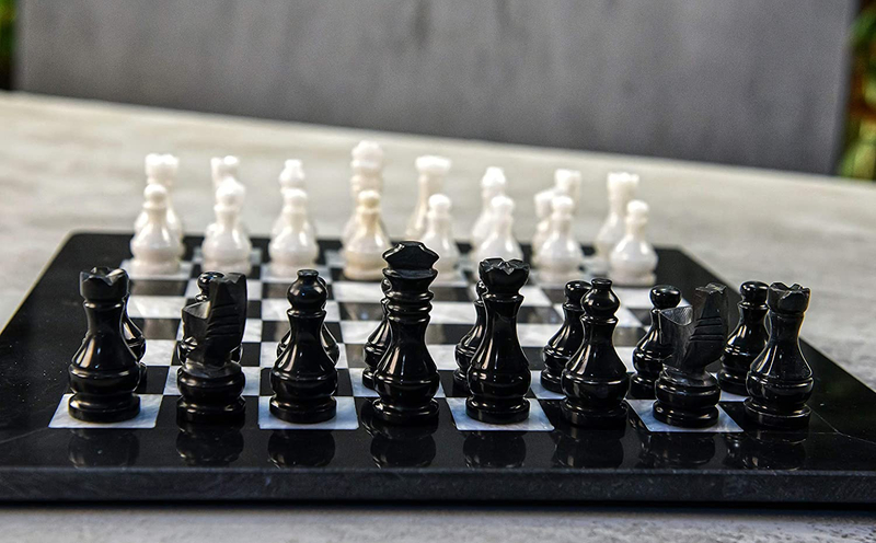 The 2021 NEW Chess Board with Marbl Chess Piec Marble Chess Board Table for All Ages