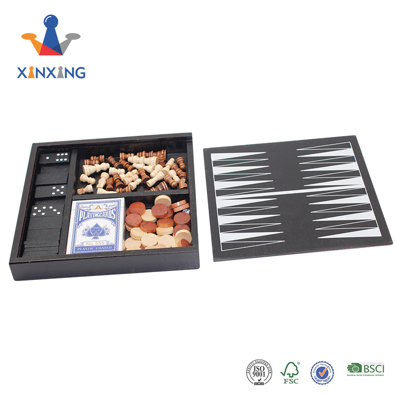 5 in 1 Chess Box Table Game Playing Backgammon , Chess ,poker ,dice
