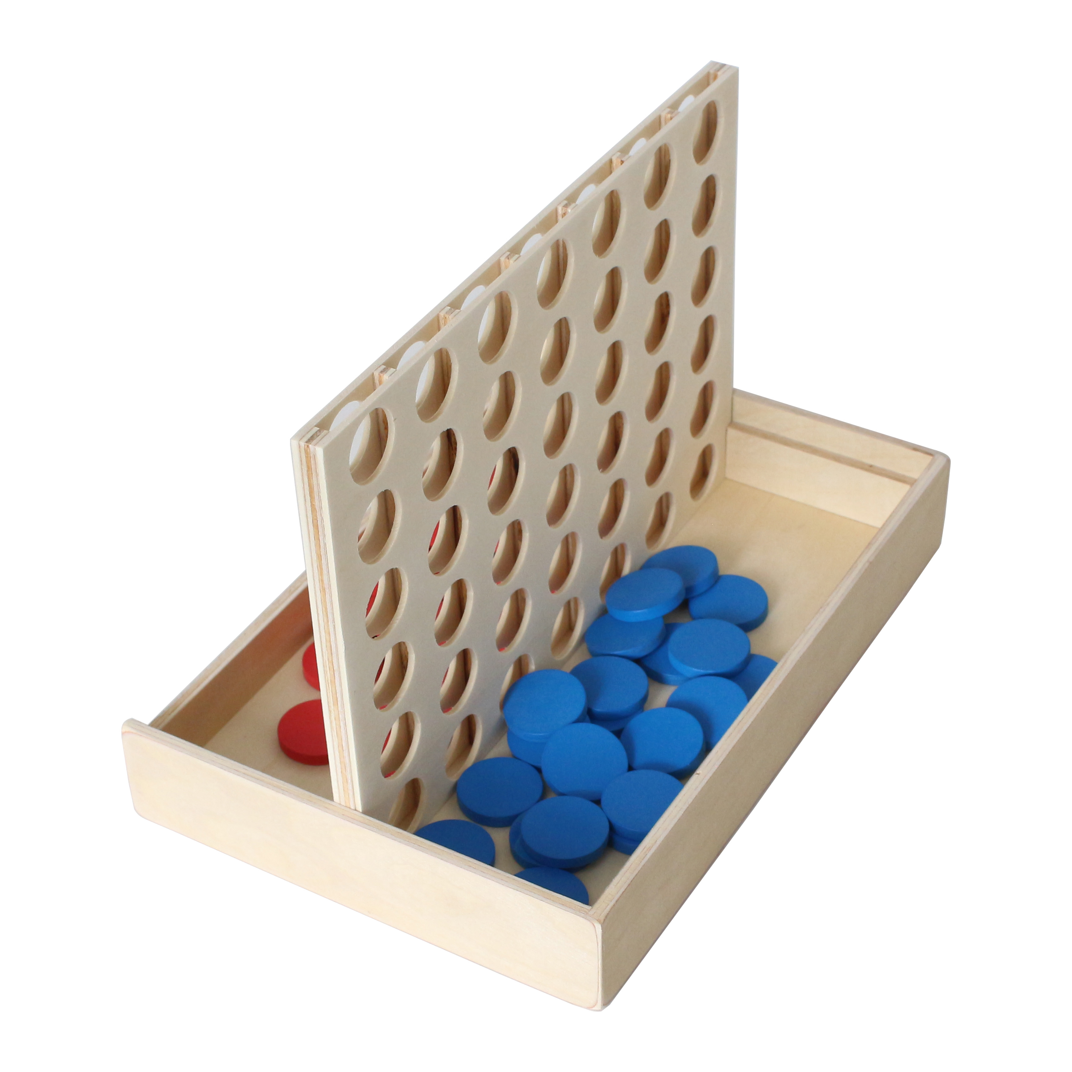 4 in A Row Wooden Board Game Foldable Line Up 4 Classic Family Toy Educational Toy for Kids And Family