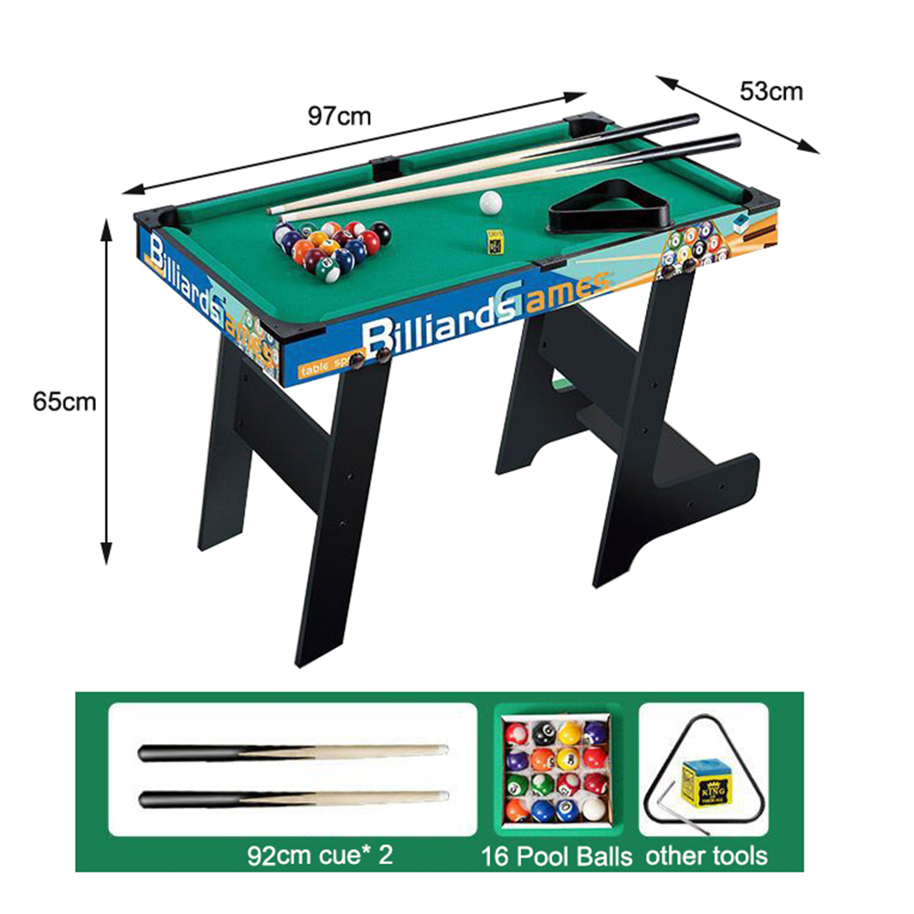 Mini Pool Table Top Games 36-Inch Tabletop Billiards Table Set with 16 Pool Balls 2 Cues 1 Triangle Rack 2 Chalks & 1 Brush