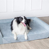 Hard-wearing Waterproof Anti-slip Faux Suede Memory Foam Dog Bed with Zipper
