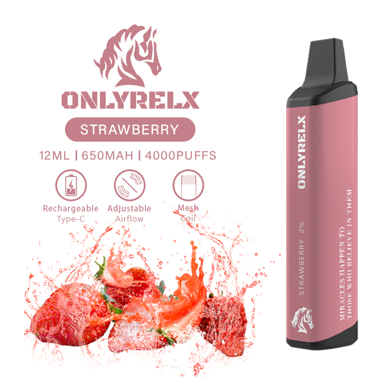 Onlyrelx Hero4000 Strawberry Vape Pen