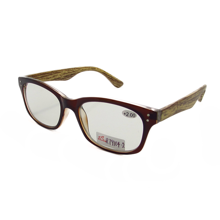 Imitation bamboo leg bifocal readers glasses
