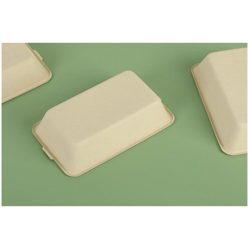 Pulpa de postre reutilizable pulgadas 7, trigo navideño, papel Degradable, contenedor con compartimento de preparación, paja de 8 tamaños, comida para microondas