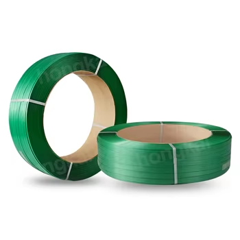 Cerclage PET gaufr&eacute; vert