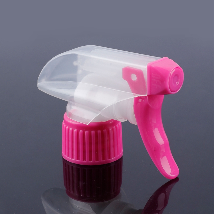 Бесплатный образец 28/410 Изготовление дозатора Розовый пластиковый мелкодисперсный туман Сад Полностью пластиковый триггерный опрыскиватель