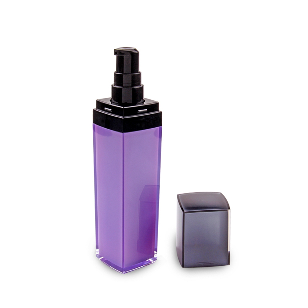 Botella acrílica para embalaje cosmético para el cuidado de la piel, botella decorativa acrílica de 50ml, botella de suero, bomba acrílica