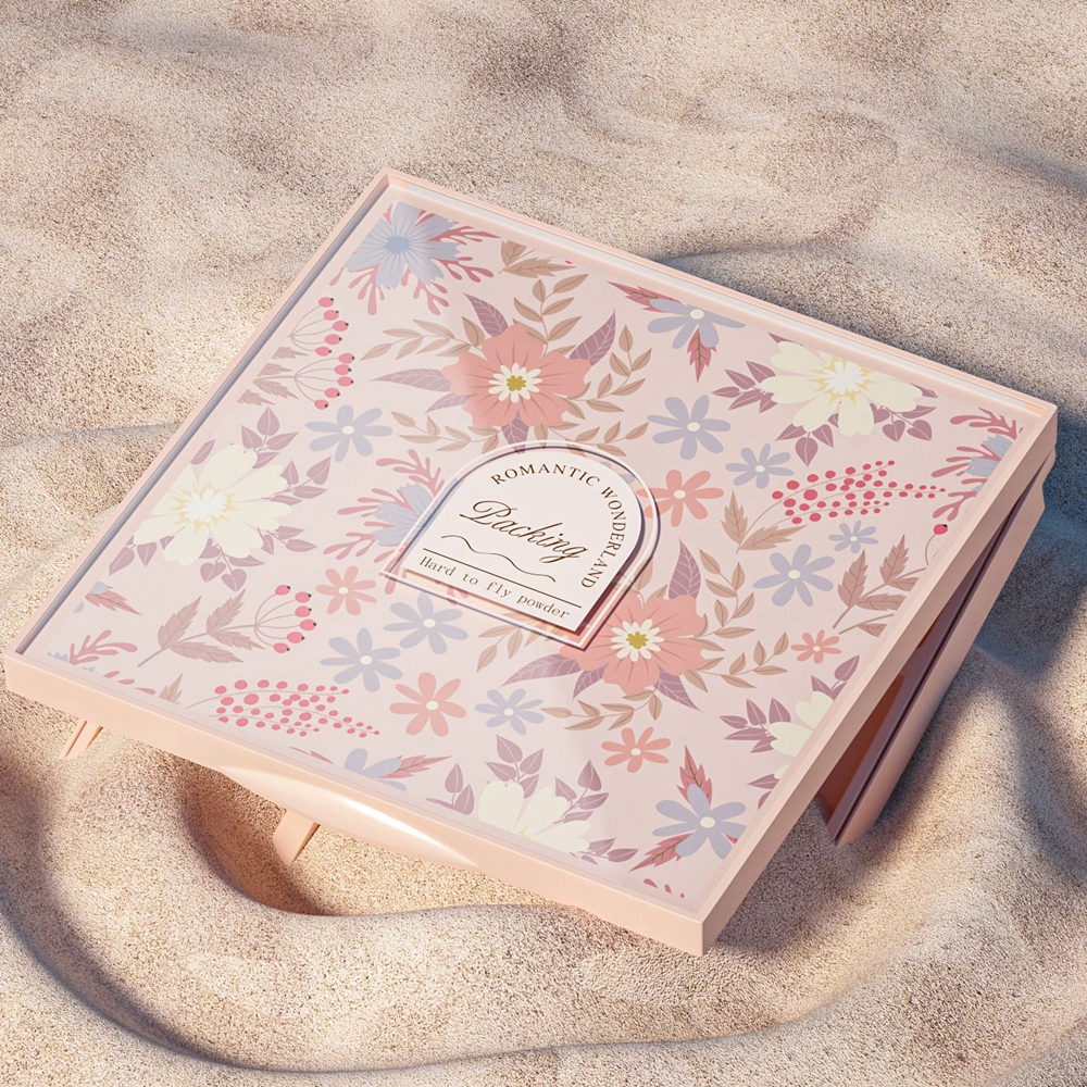 caja de sombra de ojos rectangular