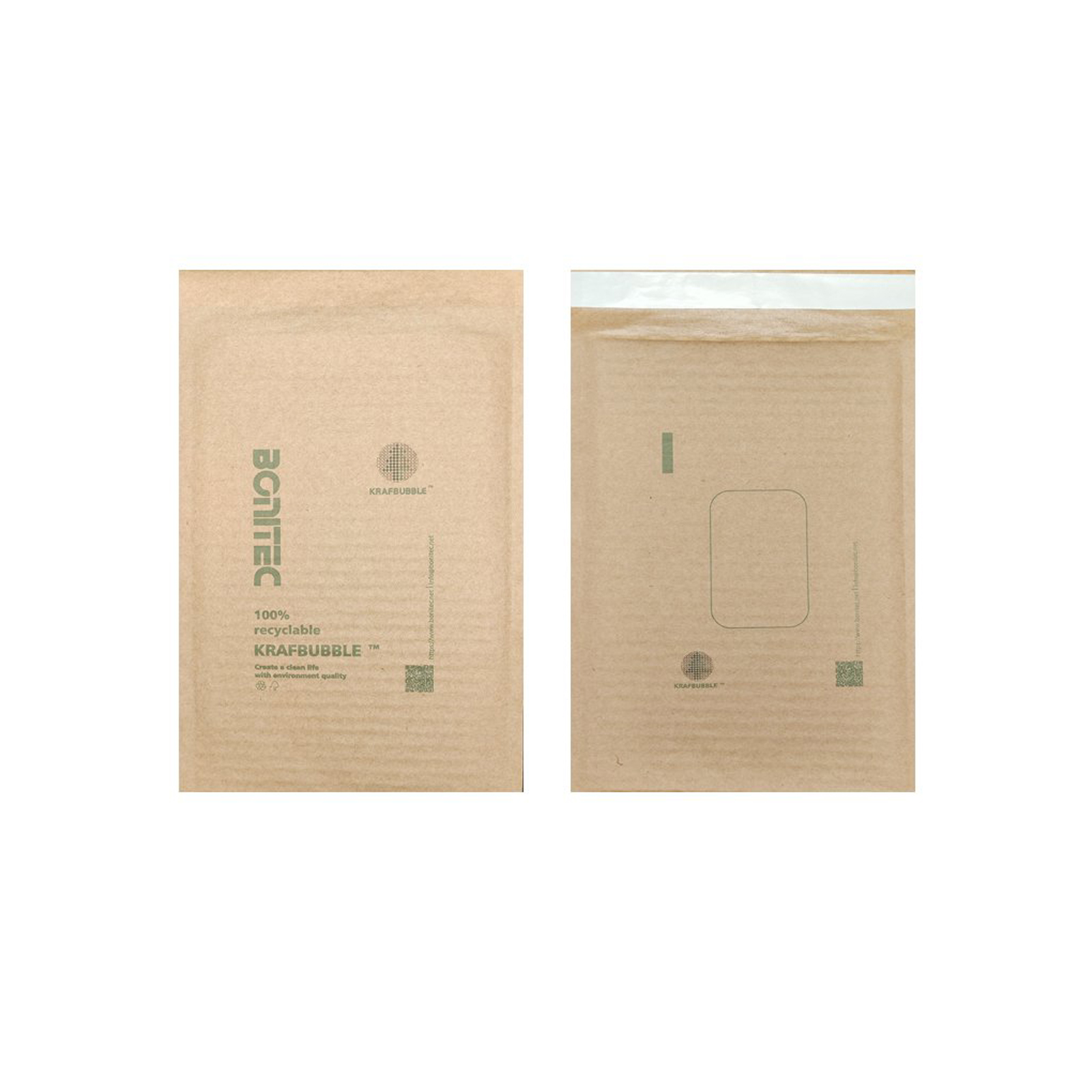 Anuncio publicitario KRAFBUBBLE marrón-mediano de 2 capas 200 piezas (200 mm × 380 mm / 7.87 '' × 14.96 '')