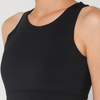 Soliede Swart Racerback Sports Bra