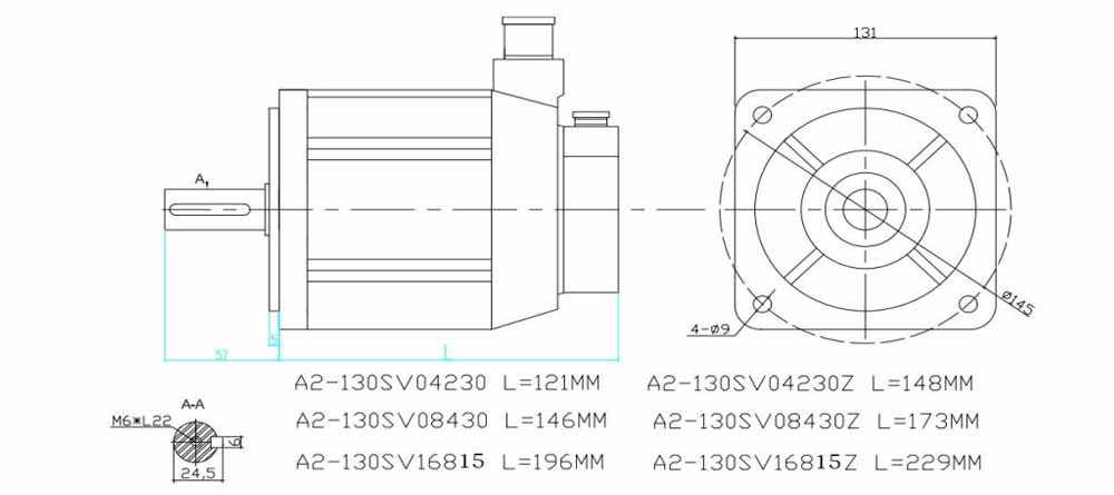 S2M-130SVT16815 AC సర్వో మోటార్