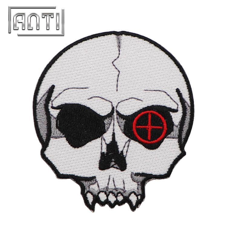 Embroidery Patches Custom Embroidered Patches for Clothing Skull Embroidery Pattern