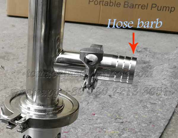 drum pump hose barb