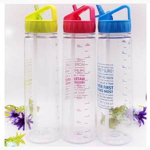 Tritan 700-800ml Dishwasher Safe Water Bottle Gym with Straw