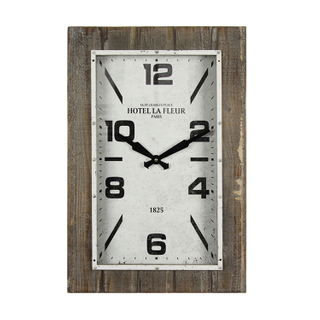 Fashion Trend Large Wooden Frame Retro Mechanical Wall Clock