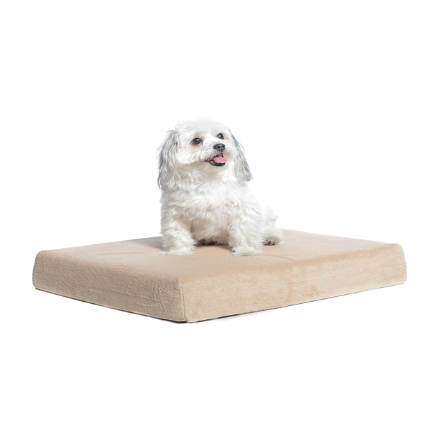Eco-Friendly Square New Design Colorful Cheap Memory Foam Wear-Resistant Canvas Acrylic Custom Dog Bed 