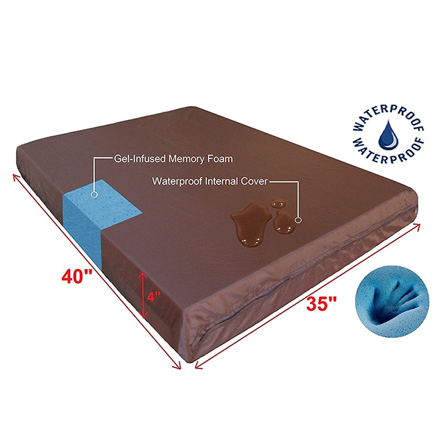 China Wholesale Washable Waterproof Memory Foam Dog Bed Orthopedic 