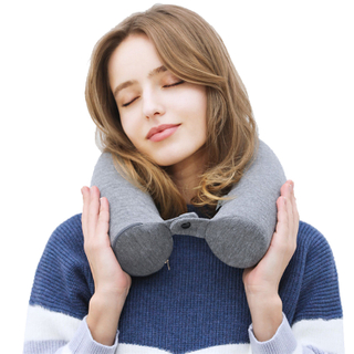 100% Polyester+Memory Twist Memory Foam Neck Pillow 