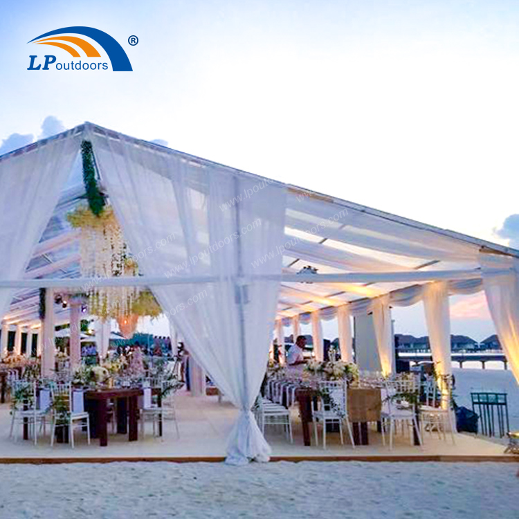 Индивидуальная садовая свадебная палатка-1 с прозрачным навесом на открытом воздухе Делюкс