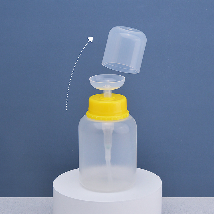 Pompe dissolvant de vernis à ongles 28/410 avec bouteille en plastique