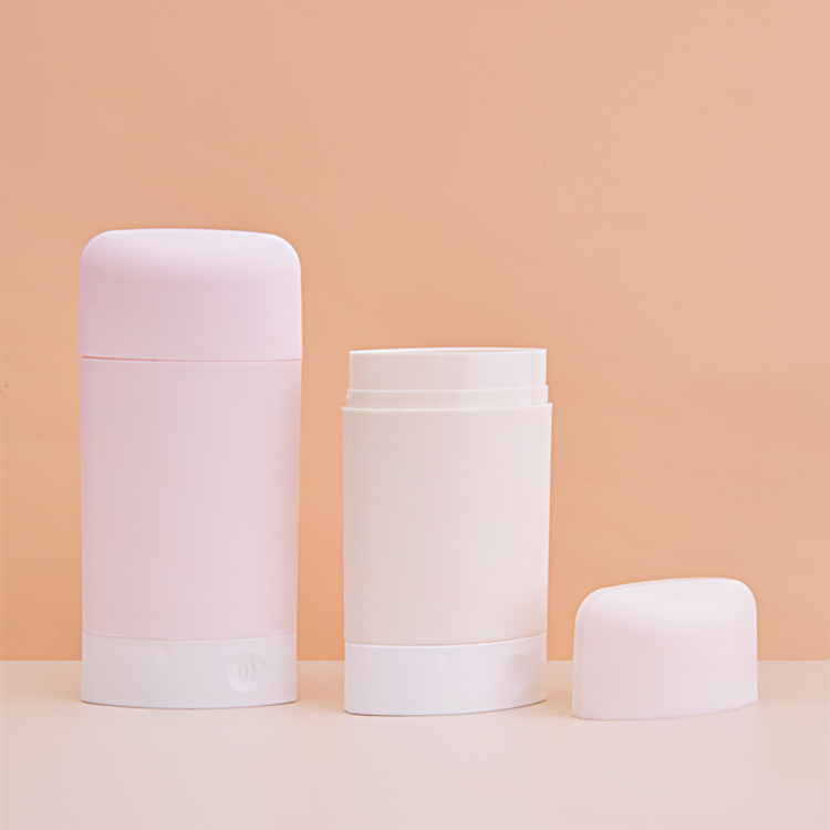 Pink al por mayor 50G 65G 75g Forma de la tarjeta de la tarjeta Botella de desodorante ovalado