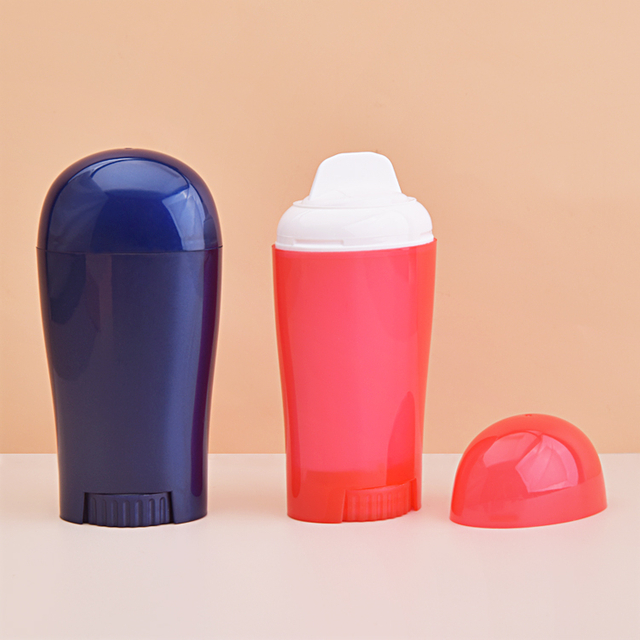 Mini plástico vacío de crema de desodorante ovalado con recargas
