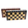 16" Wooden magnetic felted chess game set wooden chess board game interior storage chess pieces