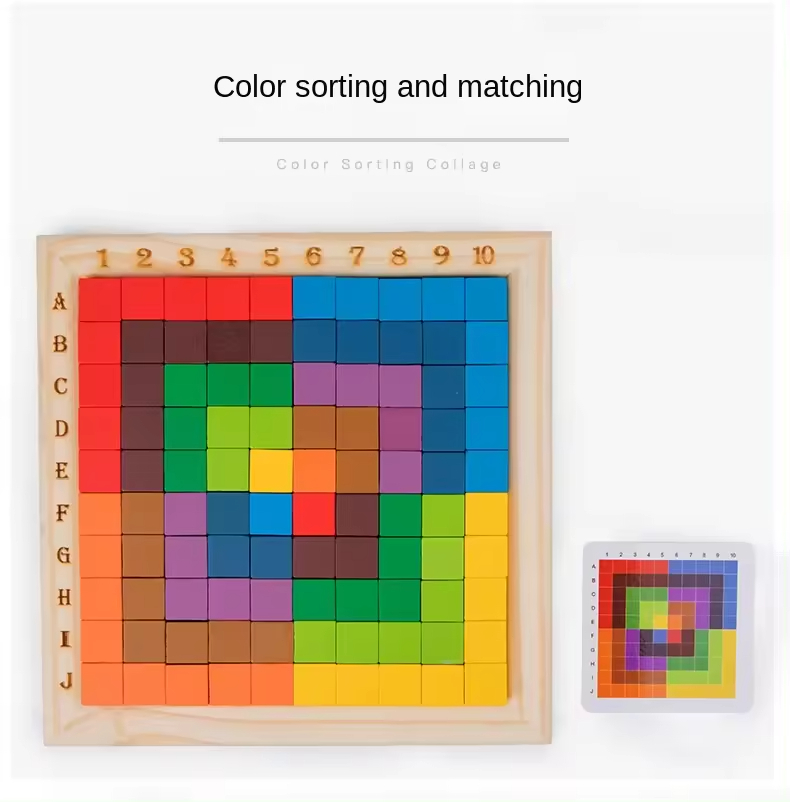  Educational Toy Puzzle A Fun and Educational Wooden Develop Color Recognition and Spatial Thinking with Colorful Cube.