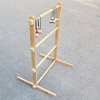 Ladder Toss Game Set 35x26In Pine Wooden Golf Ladder Lawn Game with 6 Bolos Balls and Carrying Case Outdoor Backyard Game.
