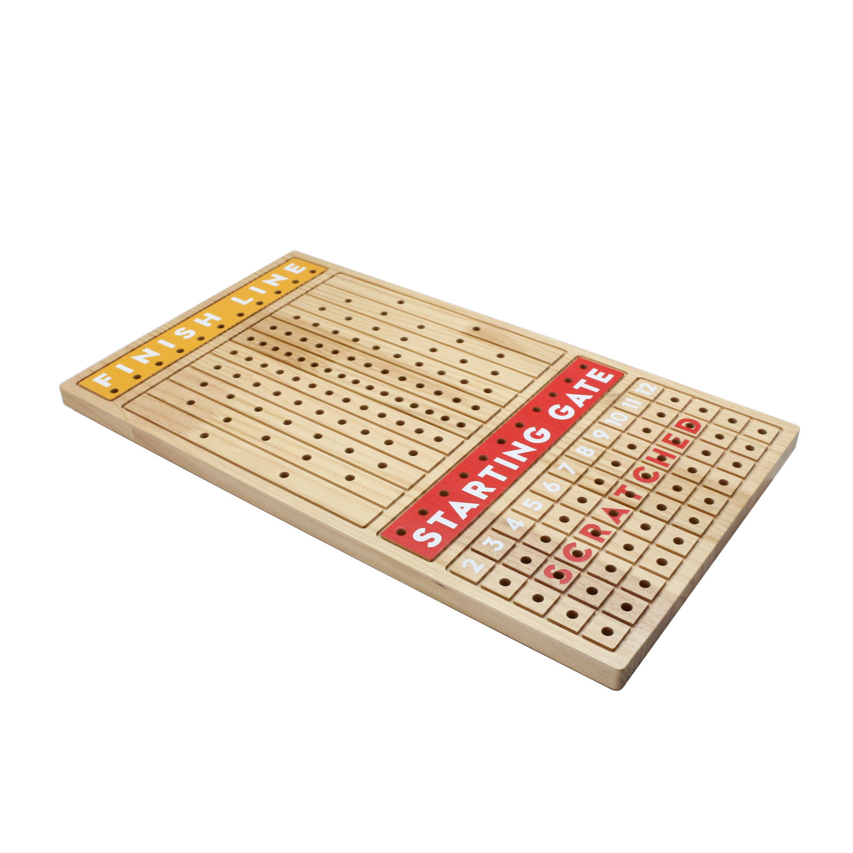 21 inches Solid Wood with 11 Metal Horses with 4 Dice and 2 Cards Finish Line Horse Racing Game Horse Race Board
