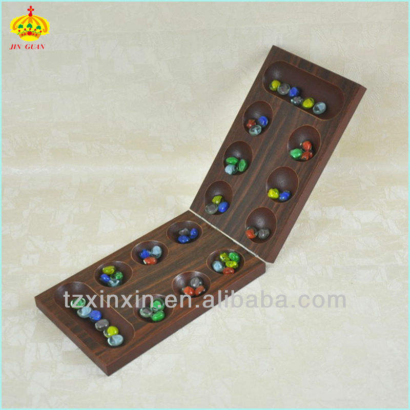 Wooden Foldable Mancala Game Mancala Board Game