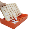  Customized Wooden 4 In a Row Game Set Connect 4 Game Board Classic Strategy Game for Adults Children Travel.
