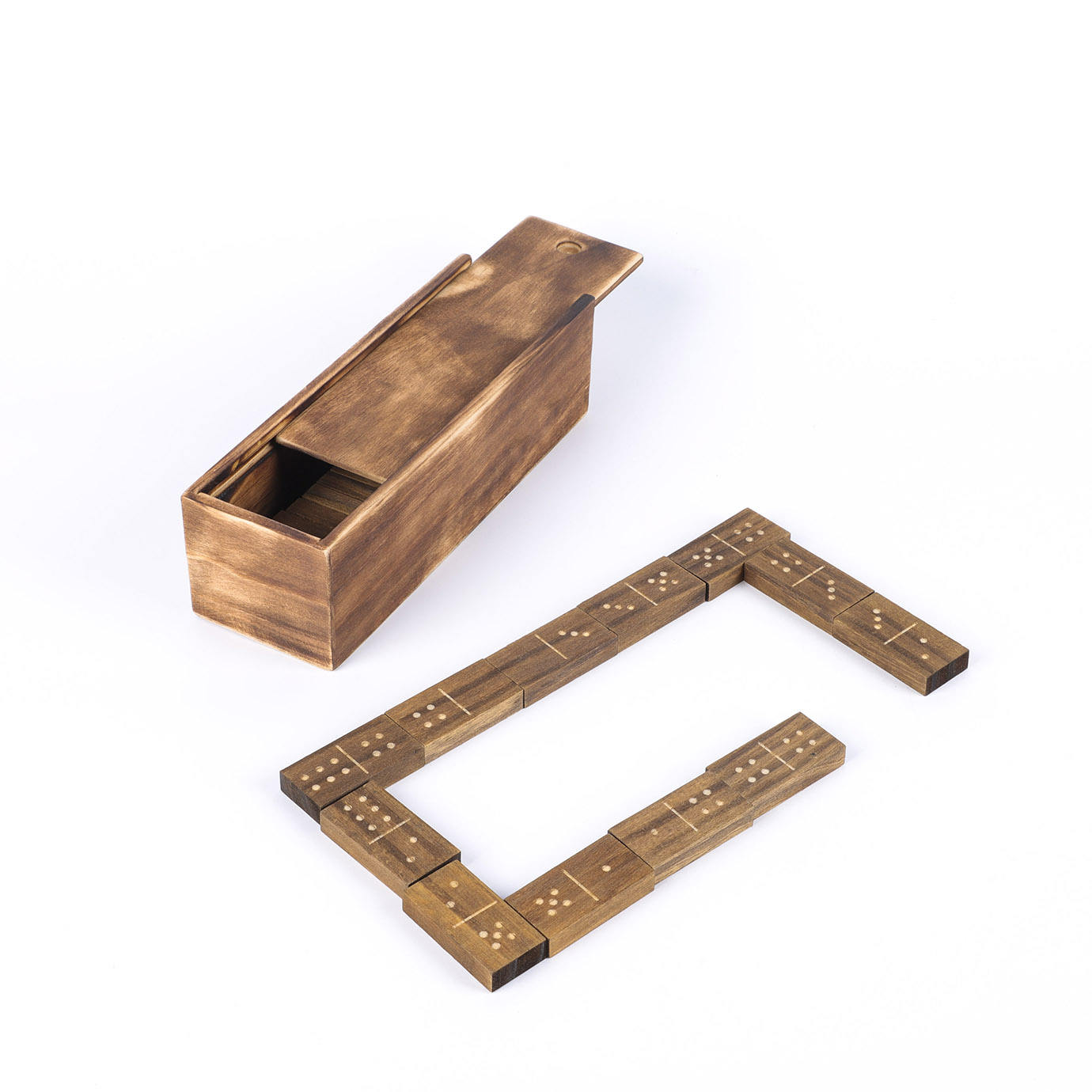  3 Wooden Board Games in 1 Set Education Toy Toe-Coffee Table Decor Wholesale Tic Tac Toe XO Peg Solitaire Double 6 Dominoes.