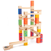 45pcs Building Blocks Educational Wooden Marble Glass Ball Track Stack Set。