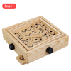 Labyrinth Wooden Maze Game with Two Steel Marbles Puzzle Game for Adults Boys and Girls.