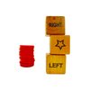 Wooden LCR Left Center Right Dice Game with 24 Chips for Outdoor Or in Door Game