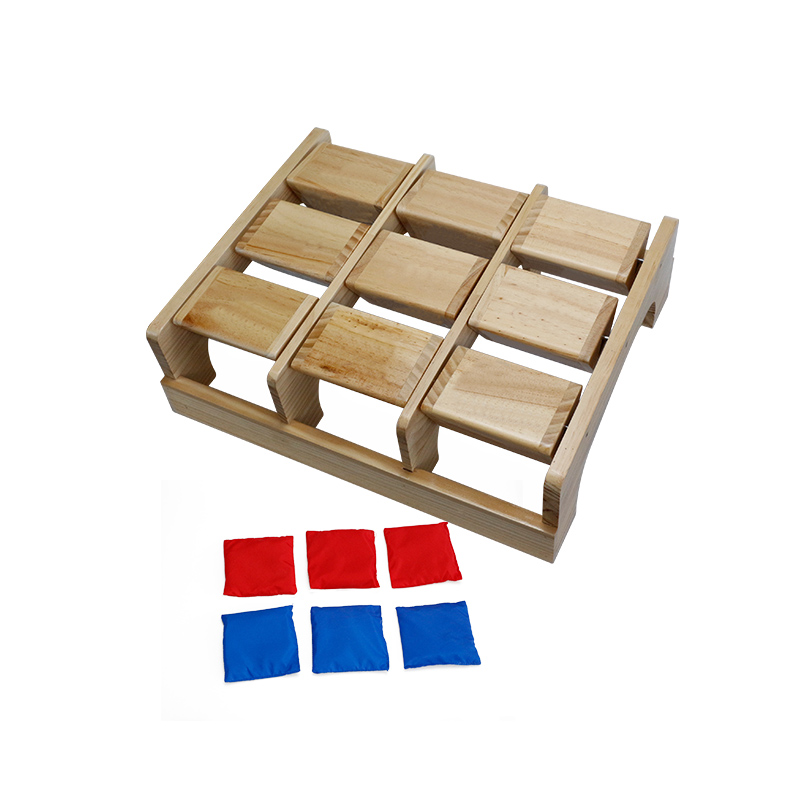 Tic-Tac-Toe Wood Game Set Classic Wooden Board Game for Kids Mini Travel Set
