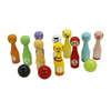 Carton Custom Colorful Bowling Set Pins With Wooden Balls for Indoor & Outdoor Sports Bowling Games