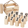 Molkky - Wooden Pin & Skittles Game - Outdoor Fun - For Beach - Park - Picnic - Playground - Classic Family Garden Game from Tactic