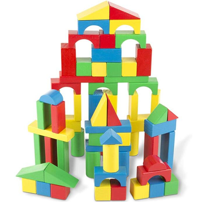 Wooden colorful Lewo Wooden Stacking Board Games Building Blocks for Kids Boys Girls