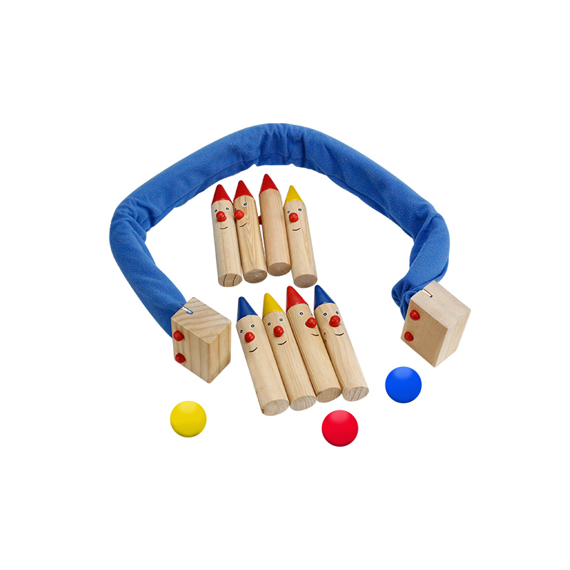 Outdoor Summer Game Colorful Bowling Set for Kids Children And Sports And Entertainment Wood Bowling Game Set