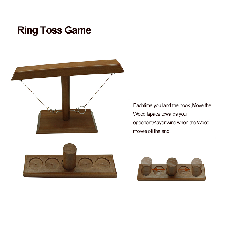 Ring Toss Game Hooks Ring Toss with Shot Ladder Bundle Wooden Hook And Ring Toss Tailgating Game Set