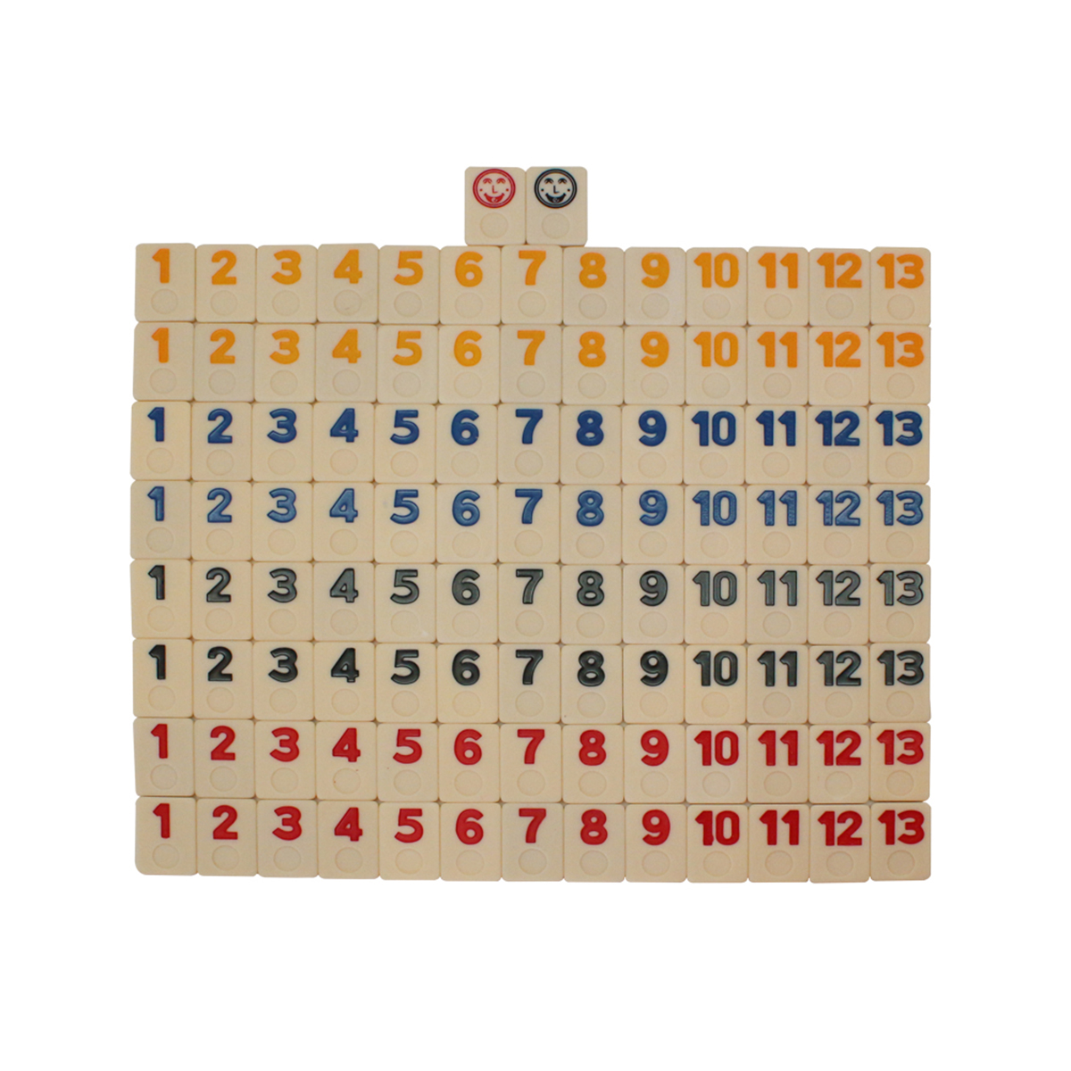 Melamine 106 Rummy Tiles Game Rummy Cube Sets Travel Game Outlasting Color Cards Only