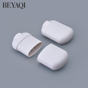 Vide 15g ABS Noir Et Blanc Plastique Plat Ovale Déodorant Solide Parfum Bar Rouleau Bouteille Gel Déodorant Bouteille Tube