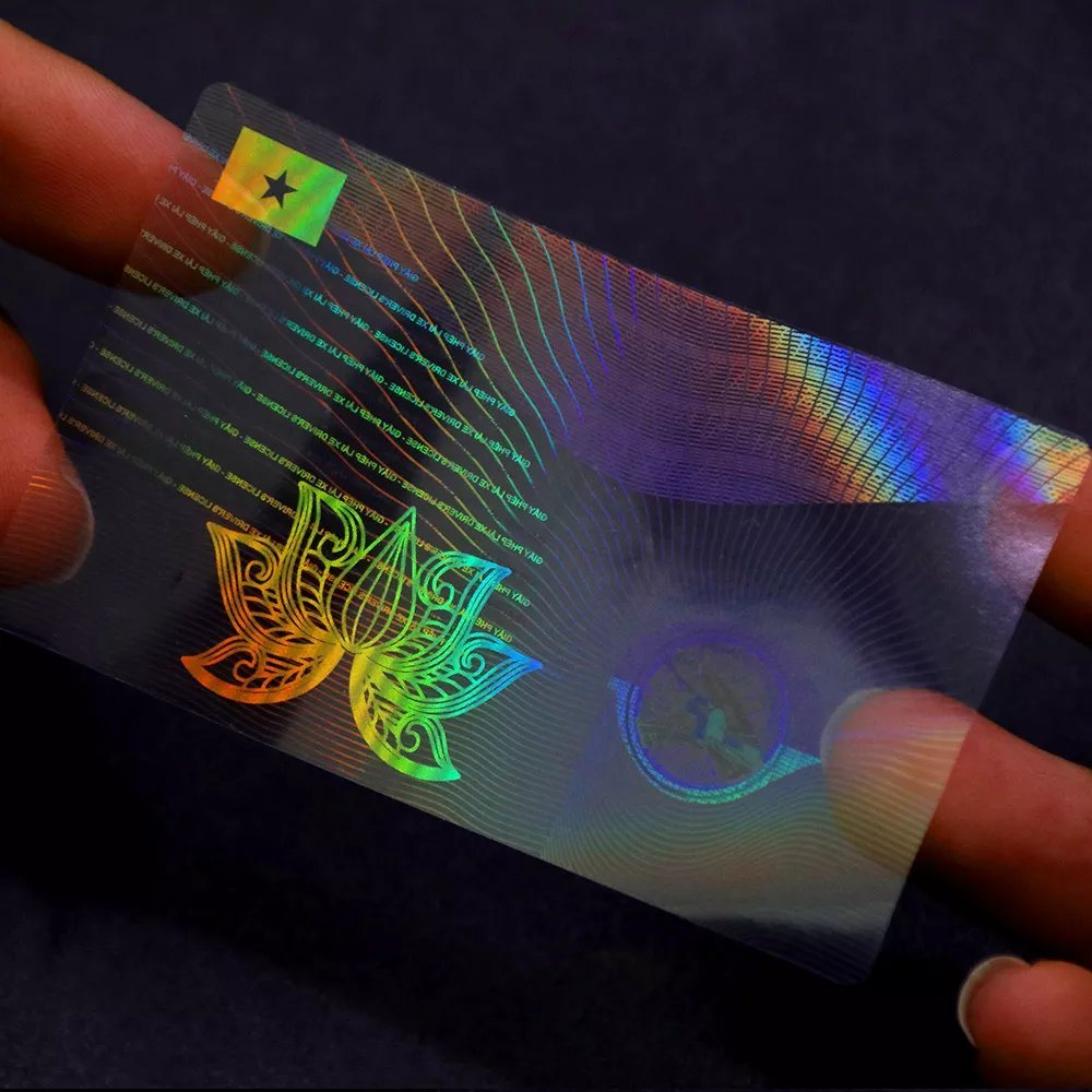 Pielāgota drošības hologrammas logotipa izgatavošana ID piekļuves dalībai un autentifikācijas kartēm