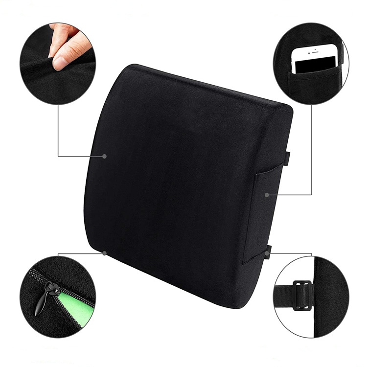 Hot Sale High Density Convenient Breathable Back And Seat Cushion Set 