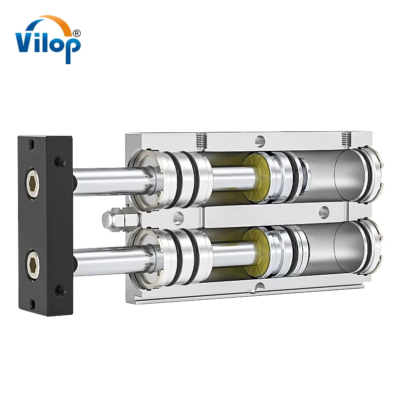 TN/TDA 16 Series Pneumatic Parts Double Rod Cylinder Long Stroke Pneumatic Linear Actuator